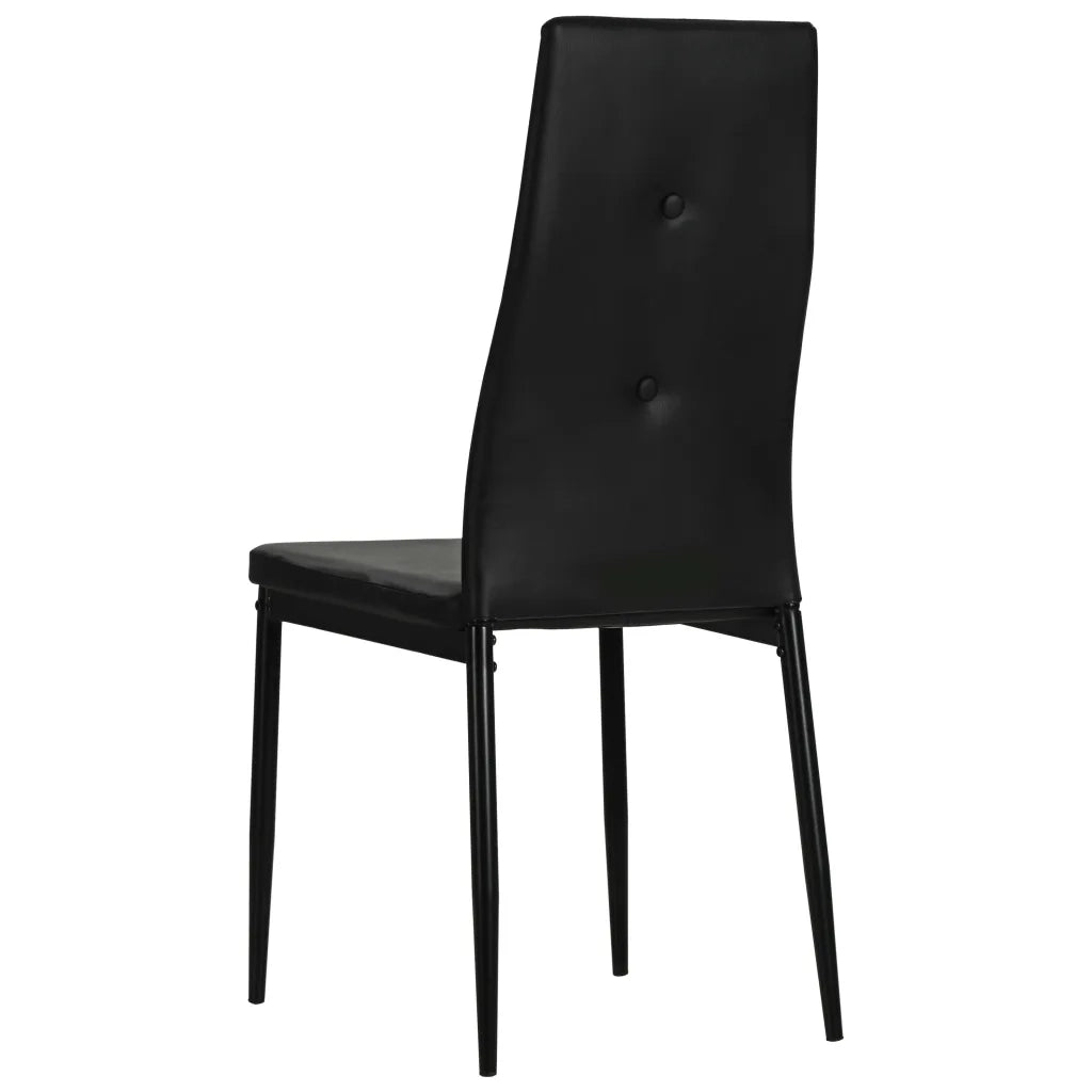 Sedie da Pranzo 4 pz Nere in Similpelle 246188