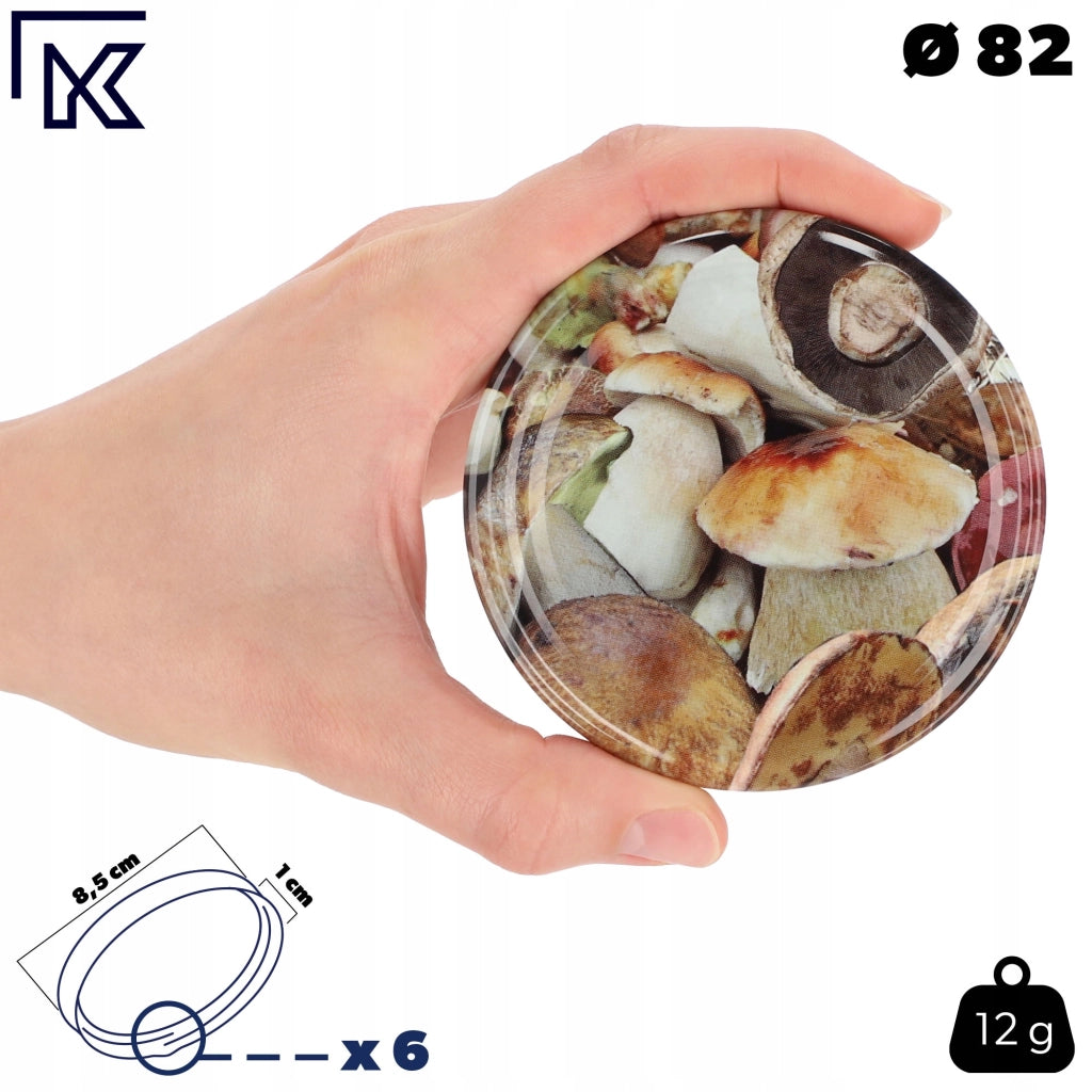 Tappi per barattoli KADAX, diametro 82 mm, confezione da 10 pezzi