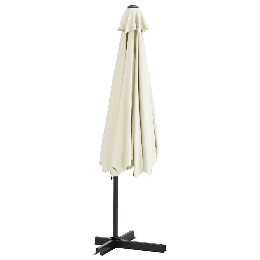 Ombrellone da Giardino con Palo in Acciaio 300 cm Bianco Sabbia 47313