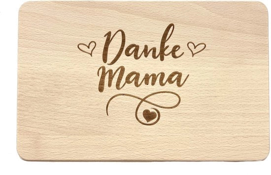 Regalo per la mamma - tavolo da colazione in legno con alta qualità incisione per la migliore madre (grazie mamma)