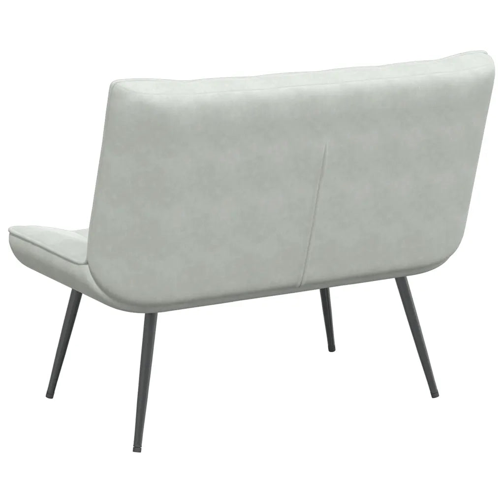Panca Grigio Chiaro 110x74x84 cm in Velluto CFW4717045
