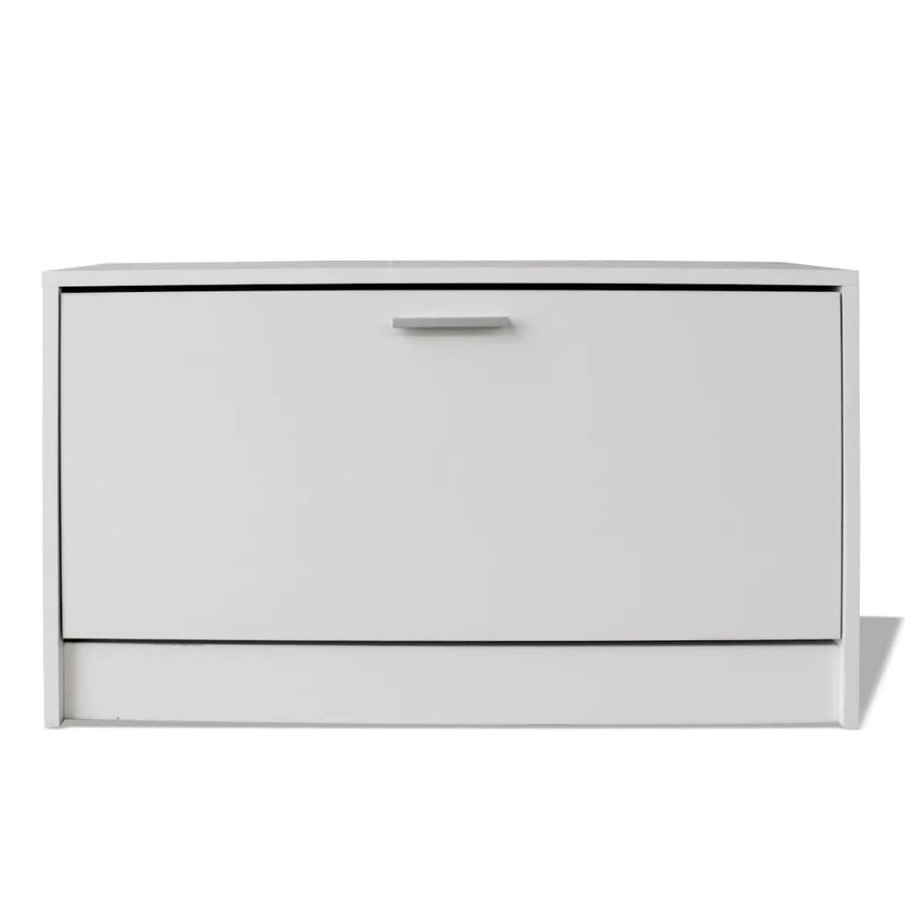 Panca portascarpe/stivali cassettiera scaffale mobiletto portaoggetti per ingresso 80 x 24 x 45 cm bianco 02_0022864