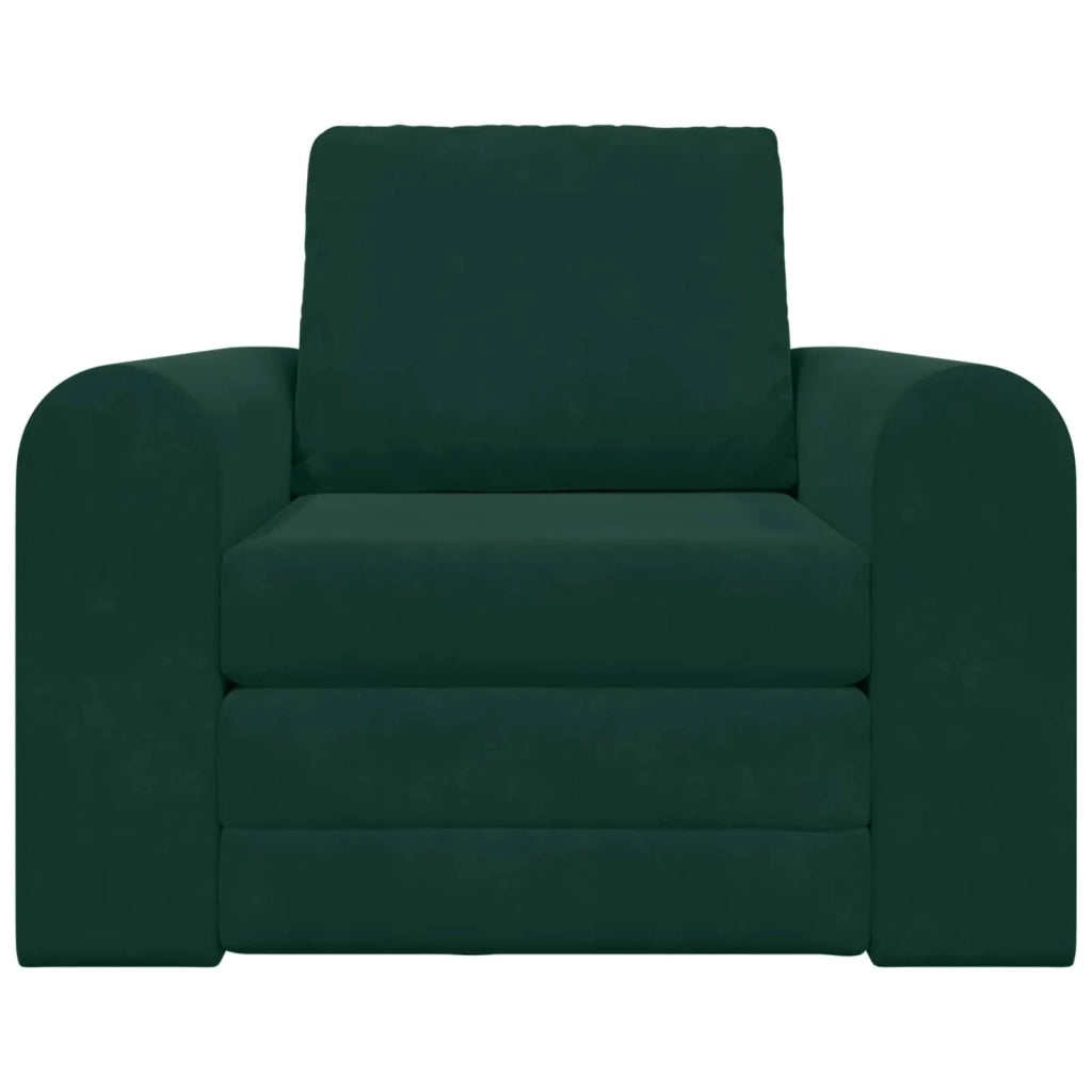 Divano letto | Sof¨¤ letto | Letto singolo Verde Scuro 98 x 71 x 83 cm Velluto