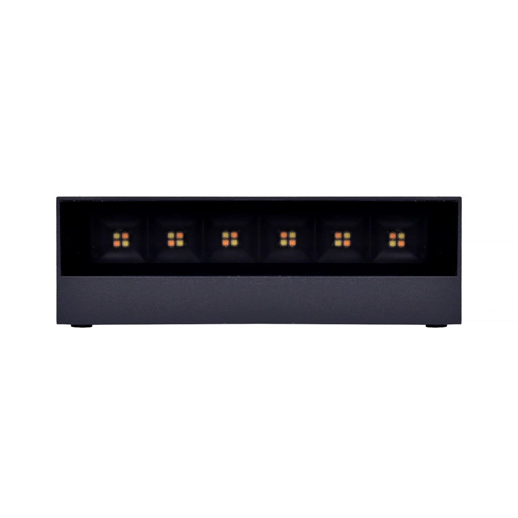 APPLIQUE LED DA ESTERNO 14W CON CCT SWITCH 3 TEMPERARURE COLORE - IP65 DESIGN RETTANGOLARE IN ALLUMINIO E VETRO