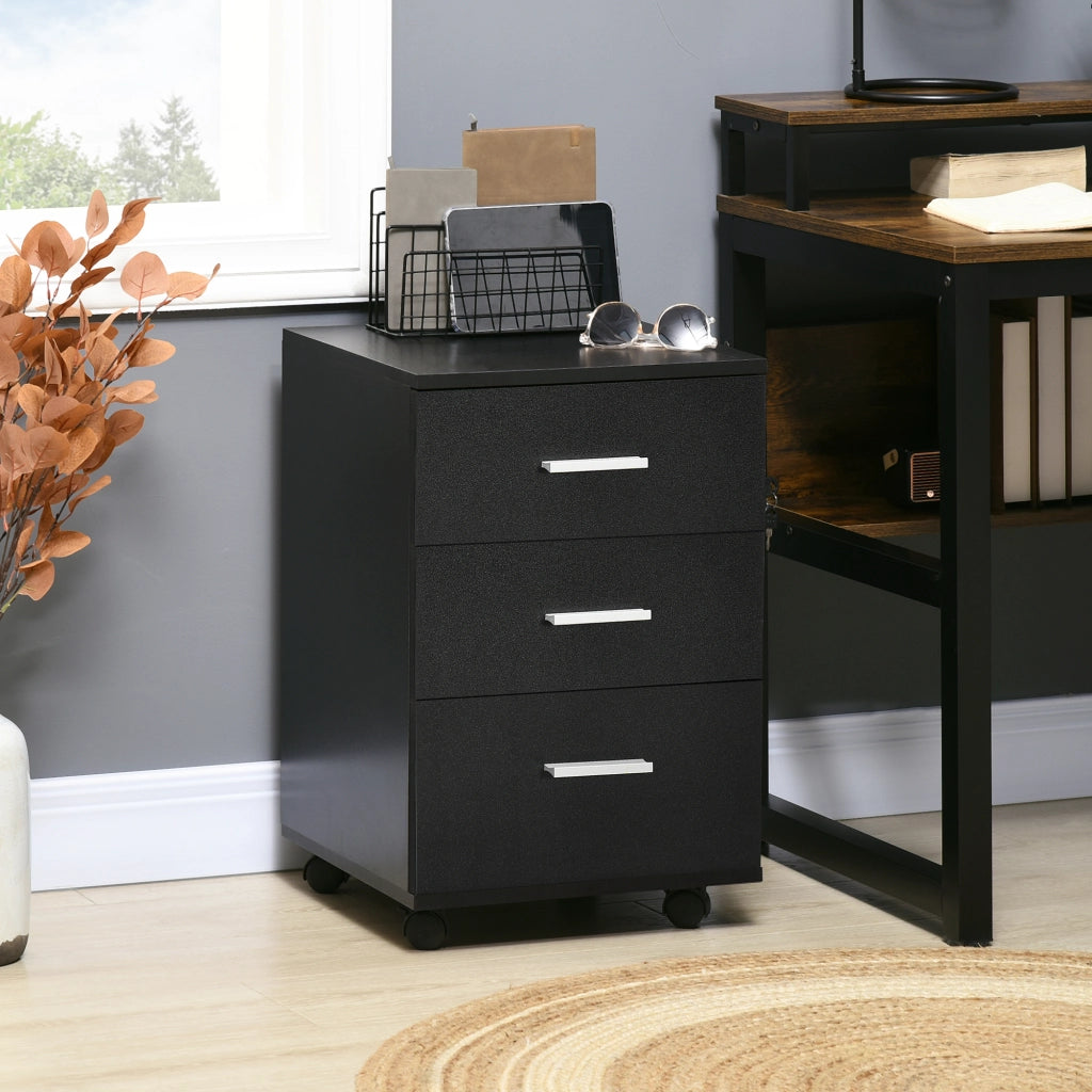 Scrivania con cassetti ¨C zephmum ¨C nero 40x40x61,5 cm