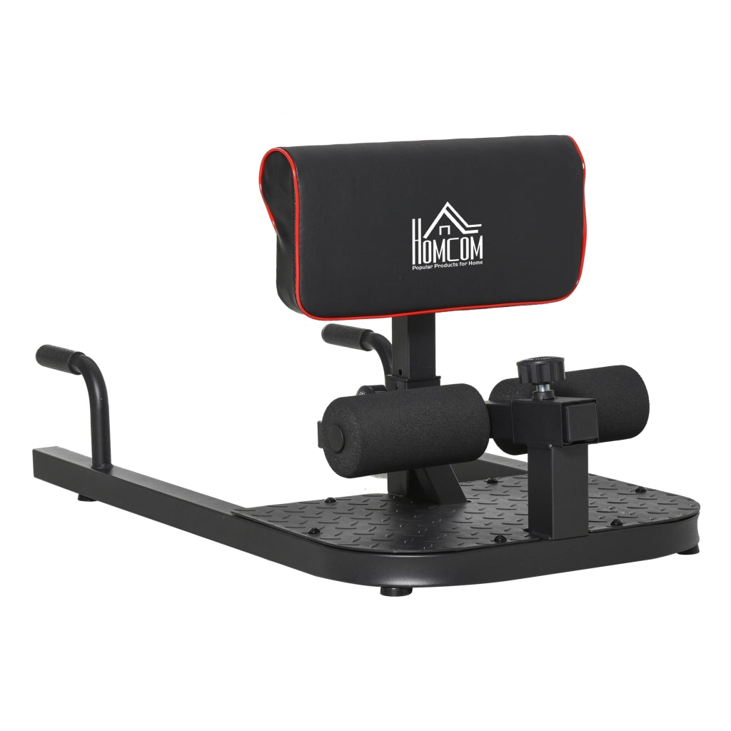 Sissy Squat Trainer 3 in 1 ¨C Zephmum ¨C Regolabile, Acciaio, Nero, 50x97x(44.5-56.5) cm