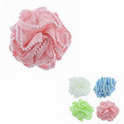 Trade Shop - Spugna Retina Doccia Bagno Spugnetta A Rete Con Pompon Pizzo Pelle Corpo 10684 -