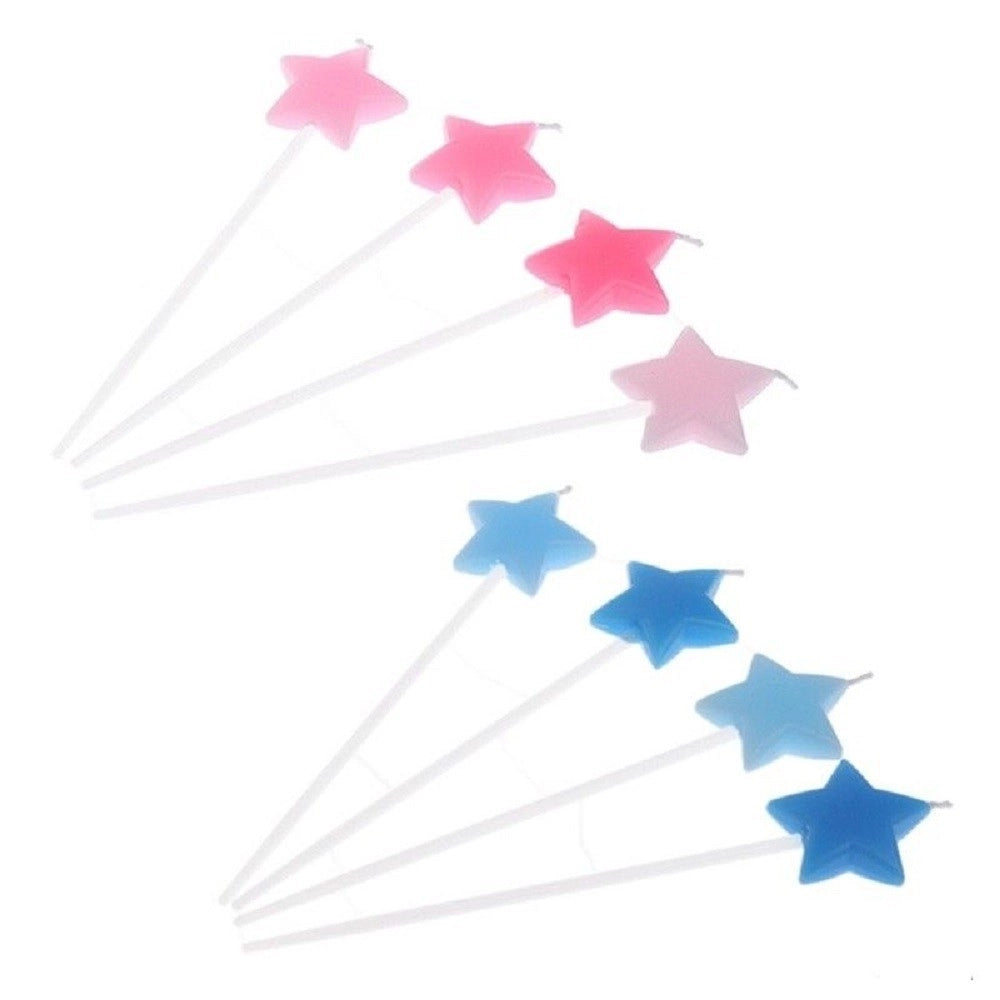 Trade Shop - Candeline Torte Torta Decorazione Stelline Candeline Compleanno Party 4pz -