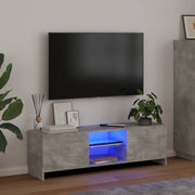 Mobile Porta TV con Luci LED Grigio Cemento 120x30x36 cm 804287