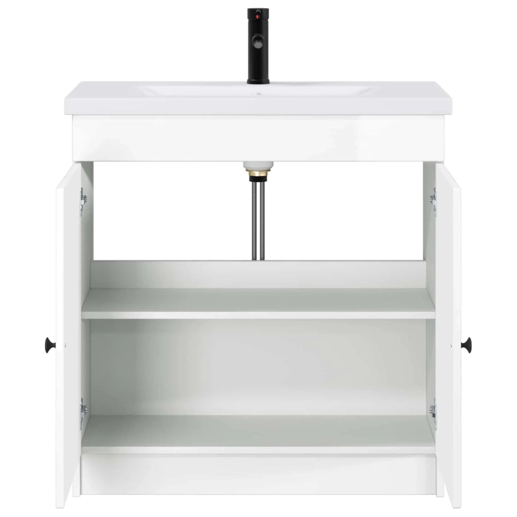 Set di mobili per il bagno Bianco Lucido 56 x 37,5 x 81 cm 3404128