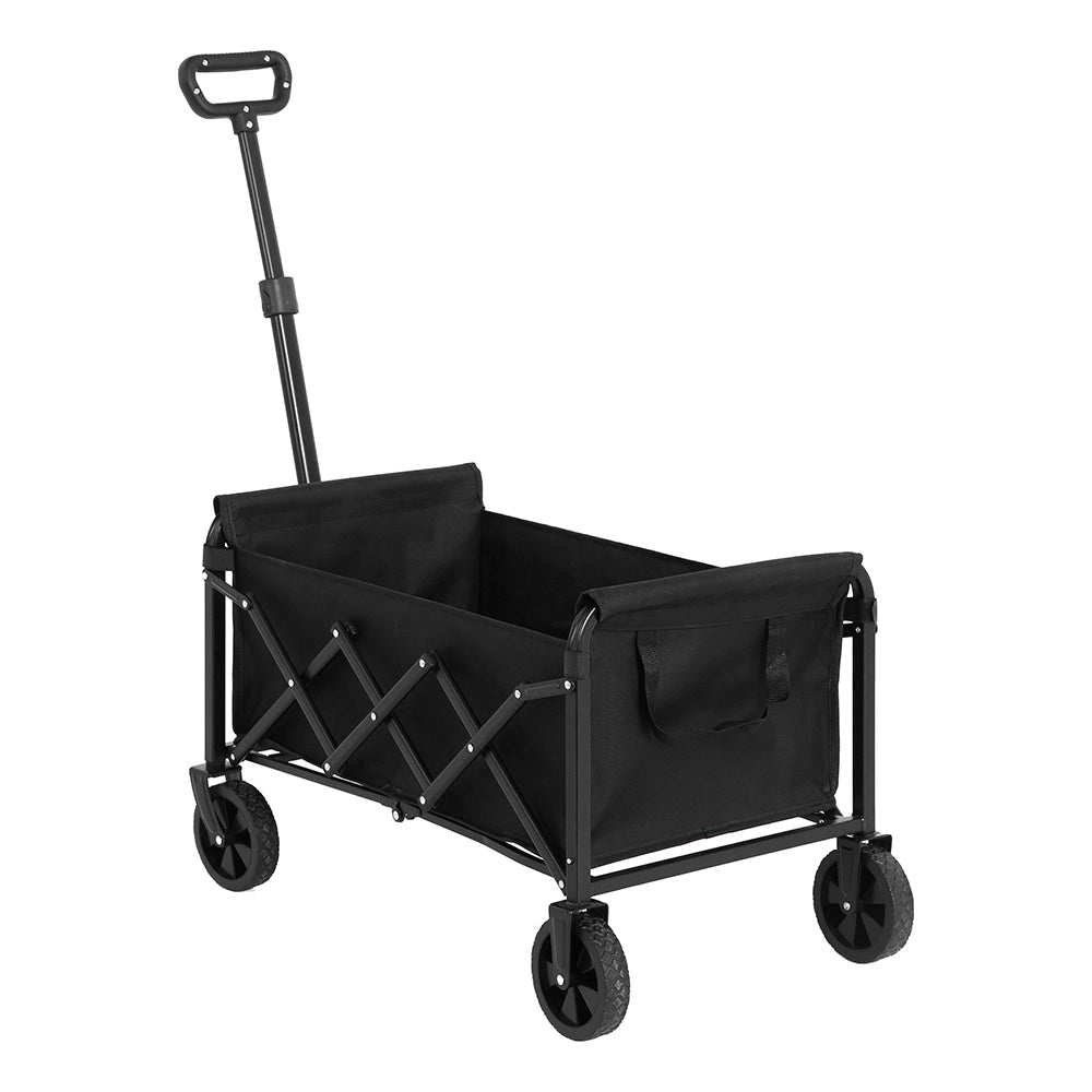 Carrello da spiaggia pieghevole - Xylo - Leggero e portatile, grande capacit??, ruote, resistente - Nero