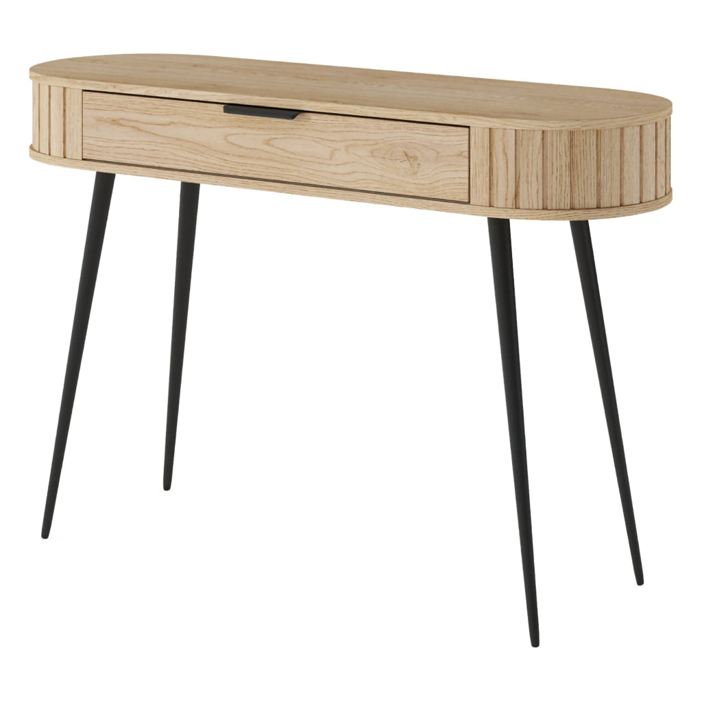 Mobile da Trucco Katereha, Toeletta un Cassetto, 120x40x80h cm Marrone Rovere