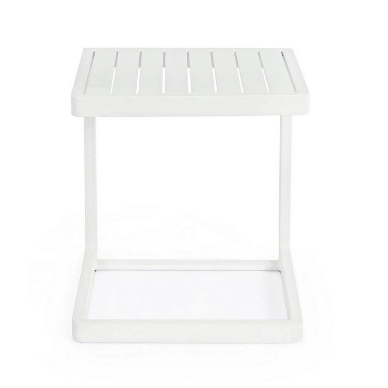 Tavolino da Giardino Esterno Bianco Mobili Outdoor Minimal Konnor Bizzotto