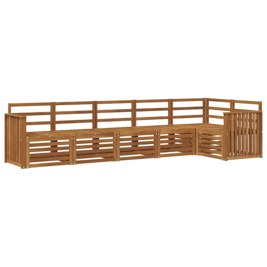 Set divani 6 pcs Naturale Legno di Acacia Massello 3374884