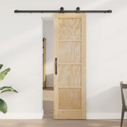 Porta scorrevole Naturale e Nero 61 x 198,5 cm 3445449