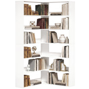 Libreria Angolare con 7 Ripiani ¨C Minimal ¨C Bianco Legno 80x24x