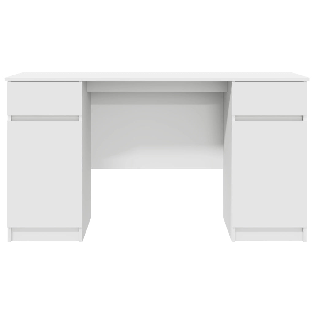 Scrivania  Bianca 140x49x76 cm in Legno Ingegnerizzato