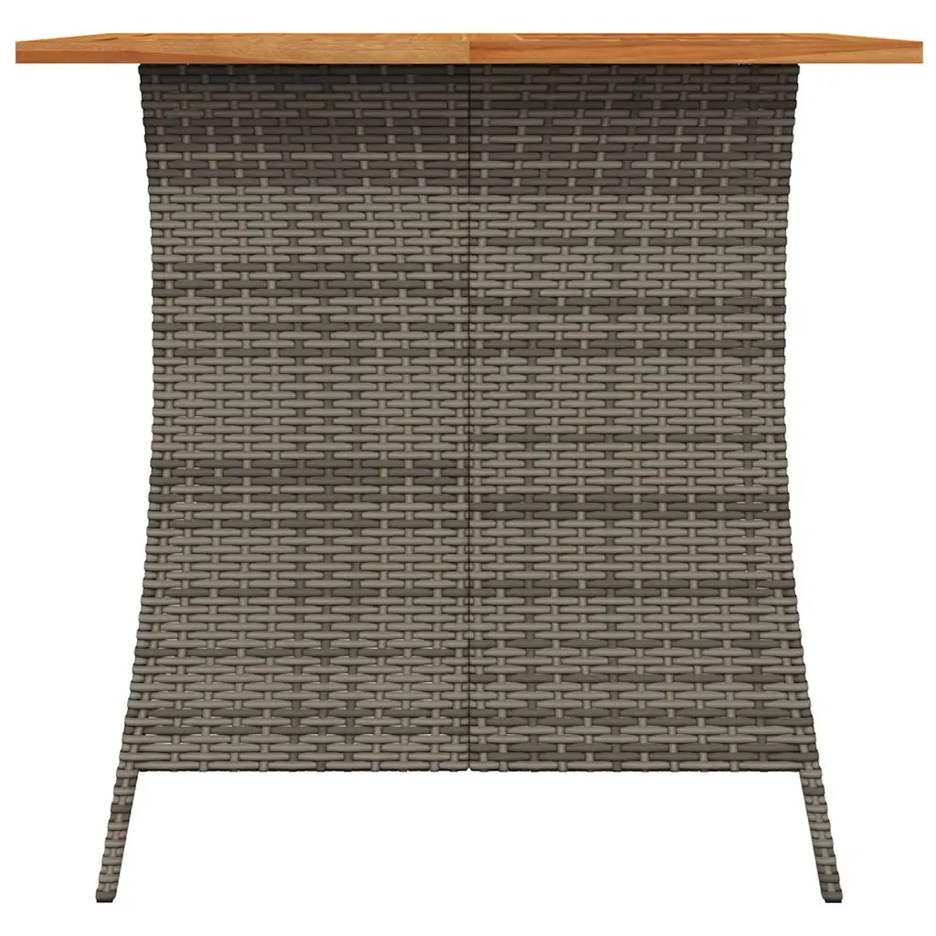 Set da Pranzo da Giardino 5 pz con Cuscini in Polyrattan Grigio