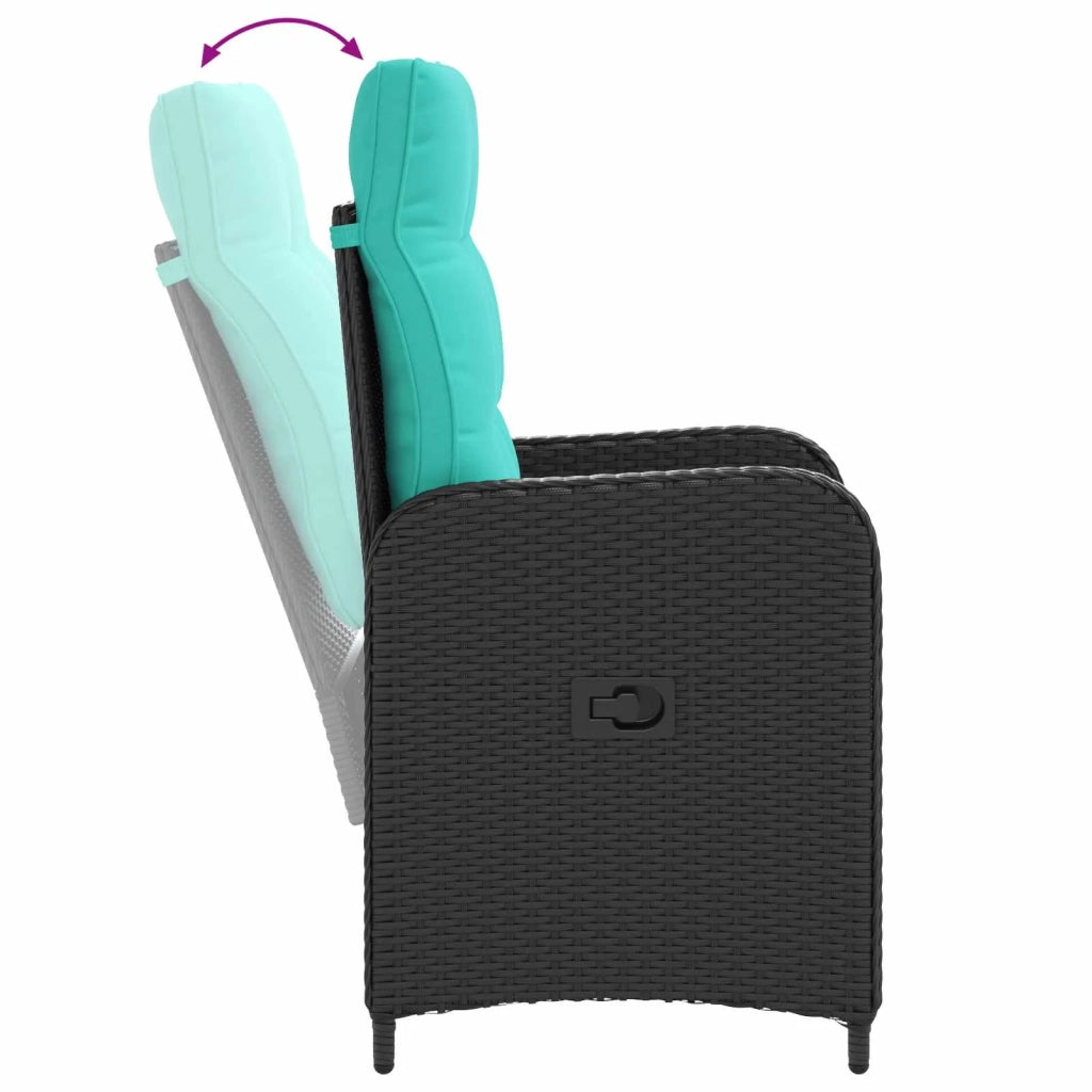 Set da pranzo per esterni 7 pz polyrattan 3422303