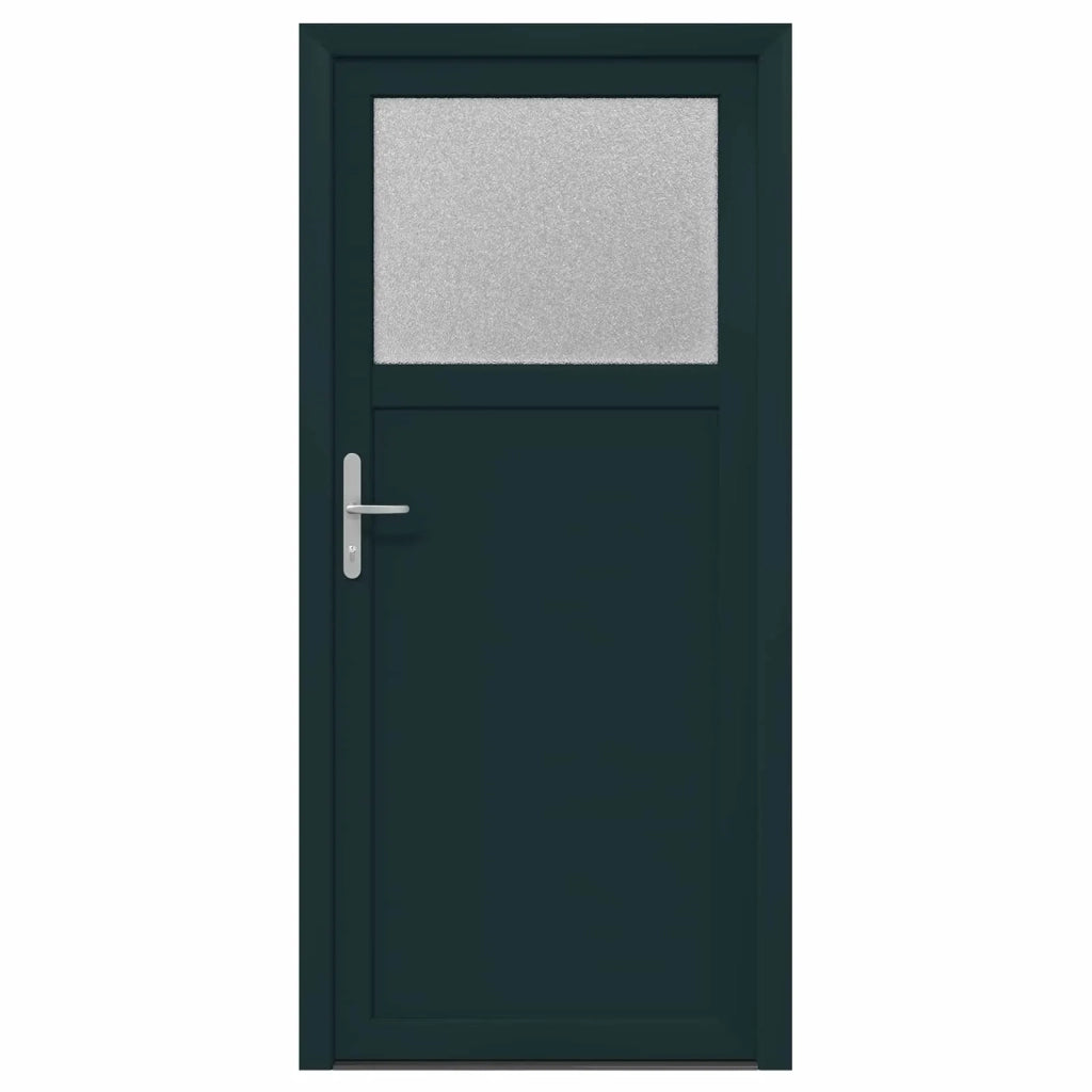 Porta d'ingresso laterale Antracite 98 x 198 cm PVC