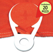 Borchie salvatelo in plastica bianca confezione pezzi 20