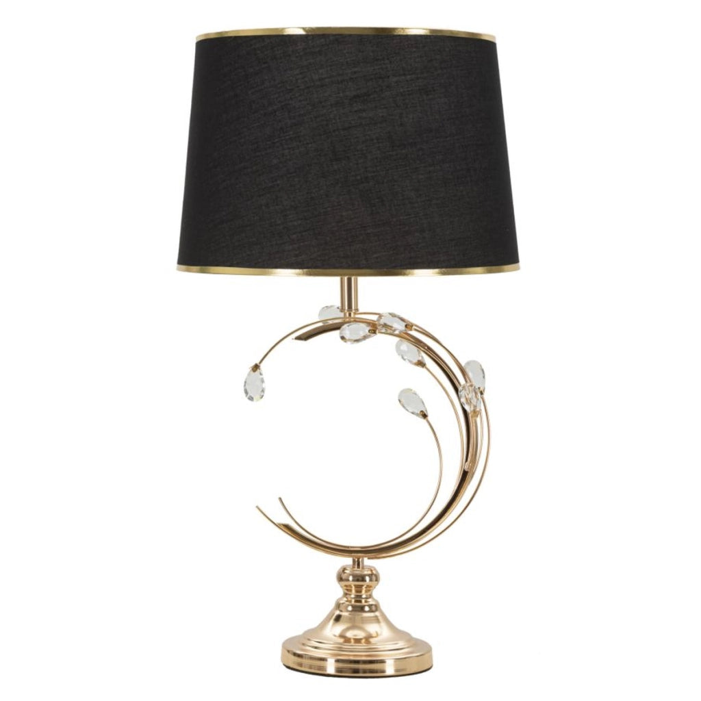 Lampada da Tavolo VKH151, Nero, Metallo, 36x36x65 cm