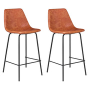 Set di 2 sgabelli vintage LUCIEN cognac - Altezza di seduta 65cm