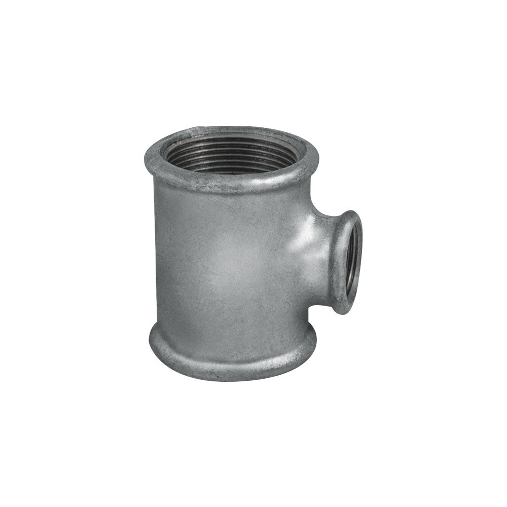 Tee ridotto in ghisa 1/2x3/8x1/2