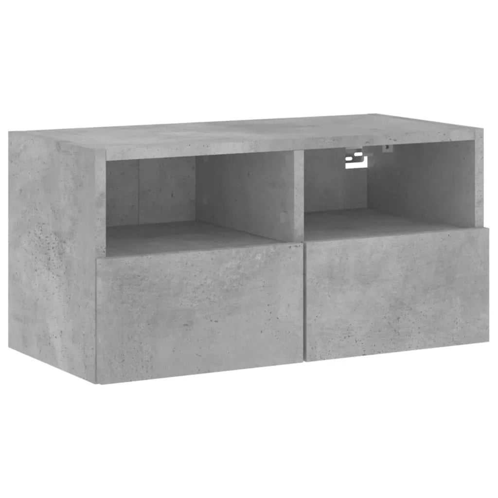 Mobile TV multimediale mensola TV mobile TV credenza TV sala da pranzo soggiorno camera da letto montaggio a parete 60 x 30 x 30 cm legno ingegnerizzato grigio 02_0027793