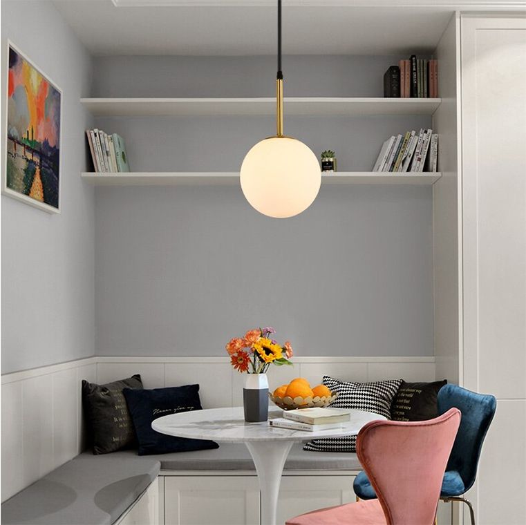 Lampada Da Soffitto Di Vetro Bianco APP431-1CP