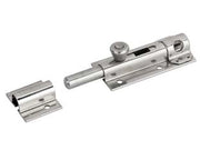 CATENACCIO PORTALUCCHETTO INOX LEGGERO ASTA TONDA ART.248IN- - mm.100x36 - 2 pezzi ALDEGHI
