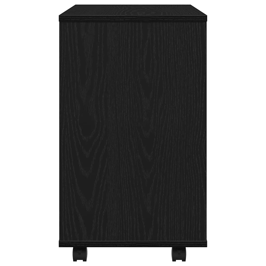 Tavolino laterale in rovere nero 70x35x60 cm in legno ingegnerizzato 862496