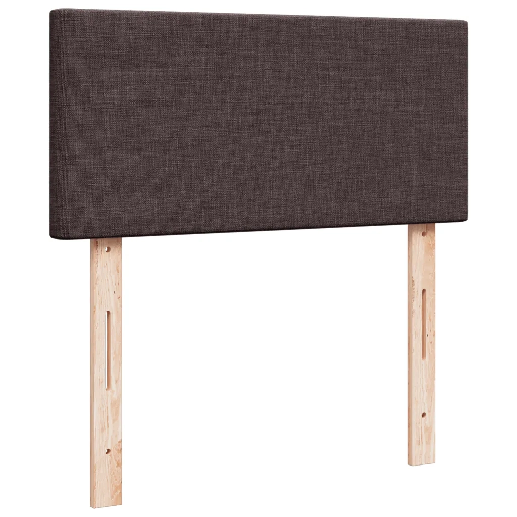 Giroletto a Molle con Materasso Marrone Scuro 90x190cm Tessuto