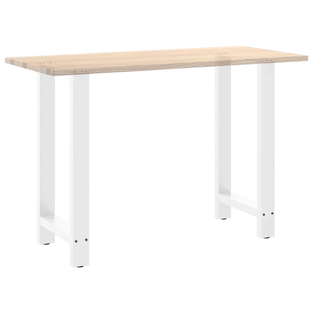 Gambe per tavolo da bar bianche 2 pz 40x(90-91) cm in acciaio 4013325