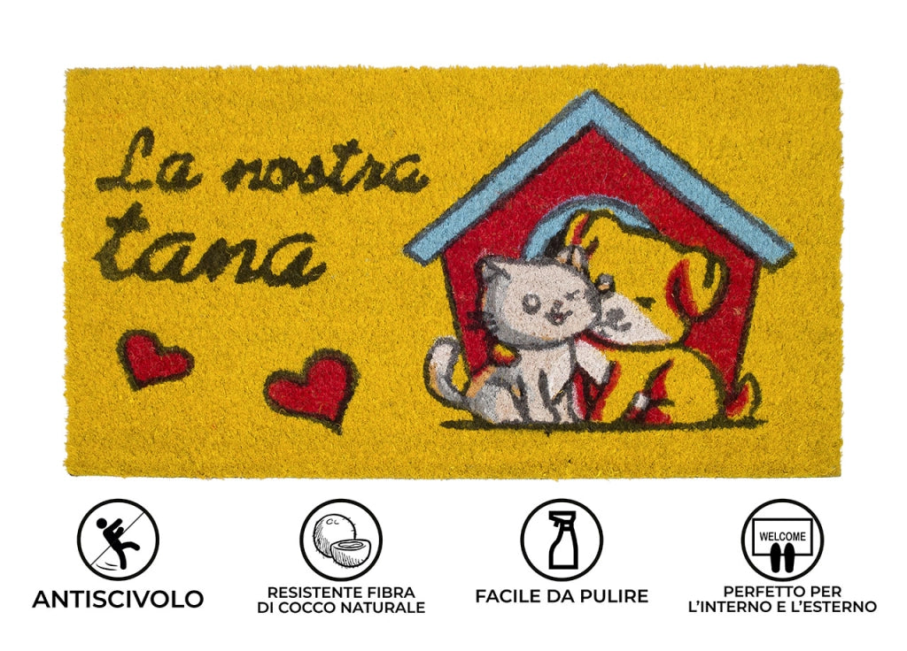 Zerbino Entrata Ingresso Casa Esterno Antiscivolo In Cocco Funny Tana