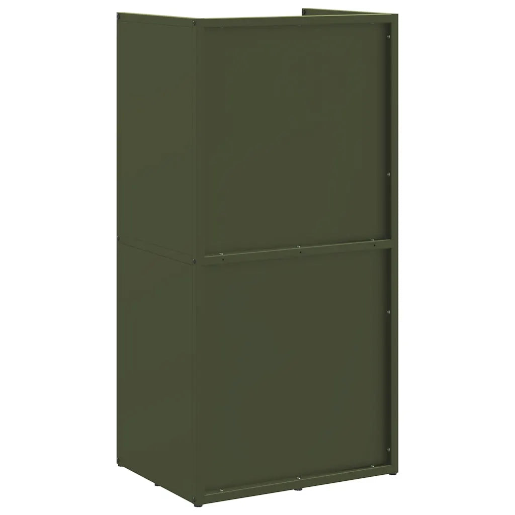 Rastrelliera per Legna da Ardere Verde Oliva 40x30x80 cm 864190