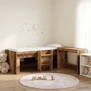 Struttura del Letto con Scrivania 2 pz Legno antico 3423452