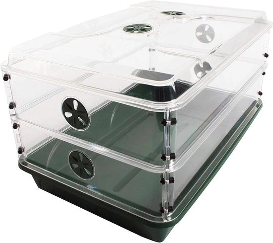 Cassa di coltivazione a cupola con 2 regolatori di altezza - Verde