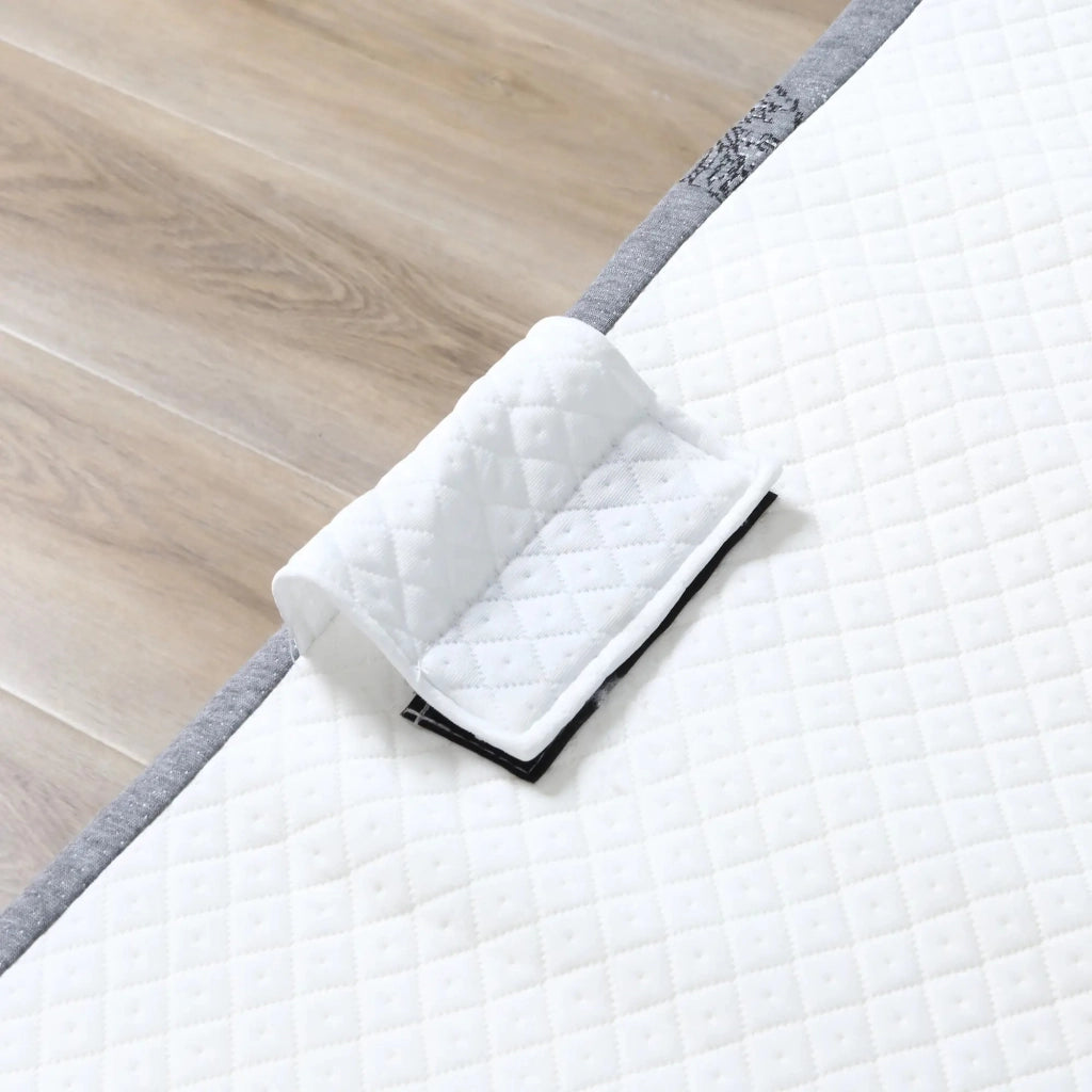 Letto pieghevole per ospiti con ruote, struttura in acciaio, bianco, 200x80x42,5 cm