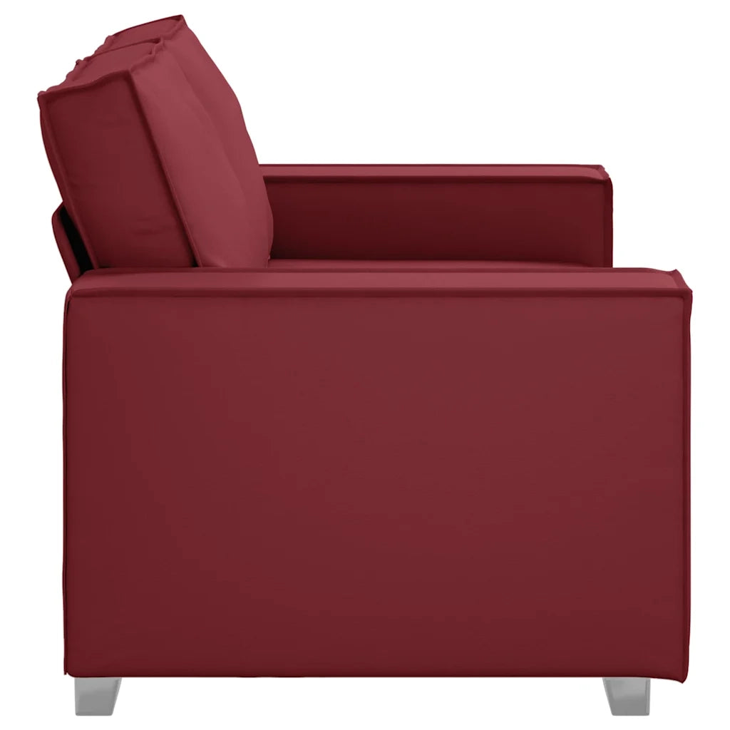 Divano a due posti Rosso Vino 160 cm Pelle Sintetica 4105048