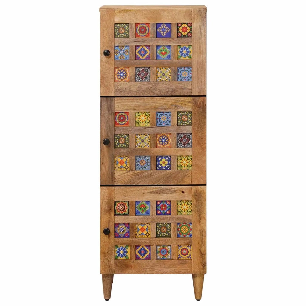 Credenza Naturale 40 x 33 x 110 cm Legno di mango massello 4018289