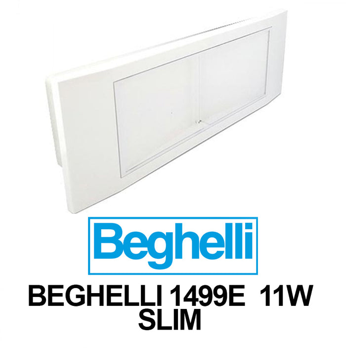 Lampada emergenza 1499E 11W Beghelli slim new stile in led 1h 8106/11 SE8 LI-FE