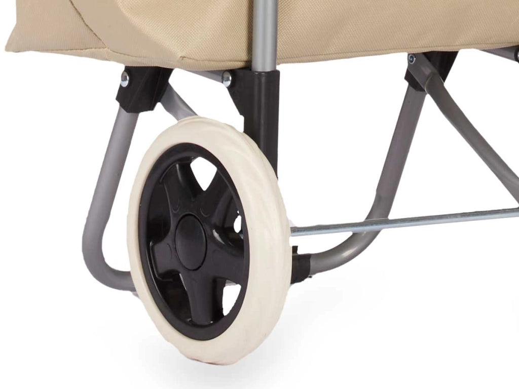 Carrello Porta Spesa Metallo Zincato Maniglia 2 Ruote Capacità borsa 33L