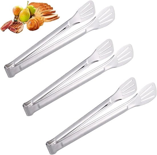 Set di 3 Spiedini in Acciaio Inossidabile 17,8 cm - Spiedino di Servizio Spiedino di Cottura Spiedino di Carne - Spiedino a Griglia Resistente al Calore - Spiedino Multifunzionale per Barbecue - Buffet di Insalata - Steak - Pane