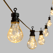 Catena 10 lampadine a goccia led bianco caldo, Ø 67 mm - 5 METRI