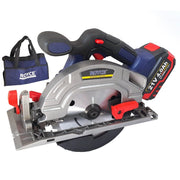 Trade Shop - Sega Circolare A Batteria 21v Disco 165mm Taglio 4.0ah 5000rpm Regolabile 89817 -