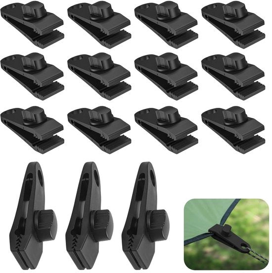 Fibra di Vela Clips a Vento Resistente 15 pezzi - Clip per Vela - Clip per Luì - Clip di Attacco in Plastica - 10 cm di Lunghezza - Clip per Vela