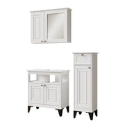 Vicco Set di mobili da bagno Bianco 3 parti