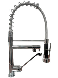 Rubinetto miscelatore cucina professionale industriale con leva clinica doppia uscita