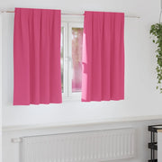 Tende Blackout con Anelli 2 pcs Rosa Vivo 140 x 140 cm 4107513